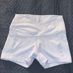 CNC Periwinkle Leopard Embossed 3” Shorts